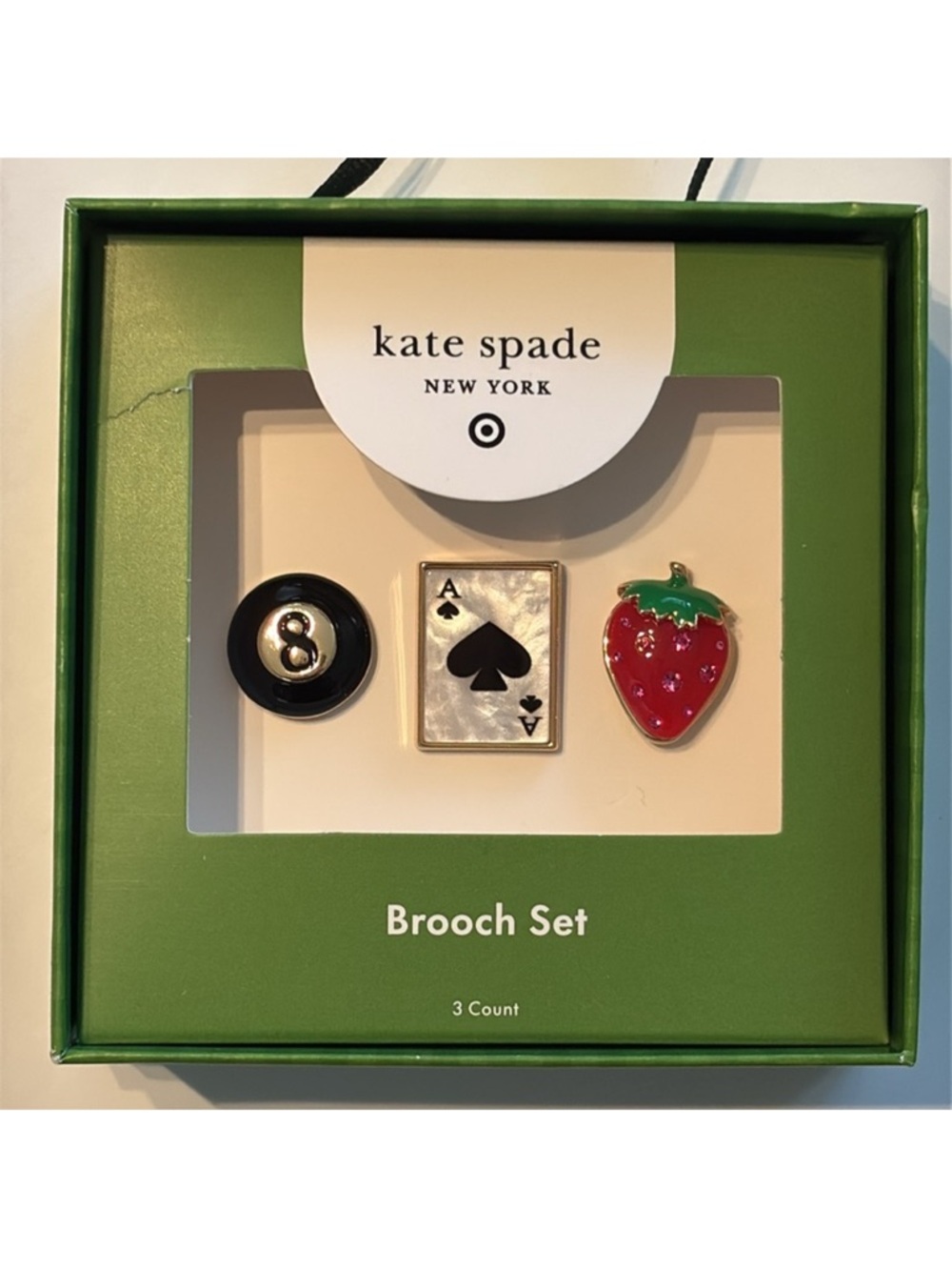 Kate Spade LIMITED EDITION x Target 3 Piece Brooch Set